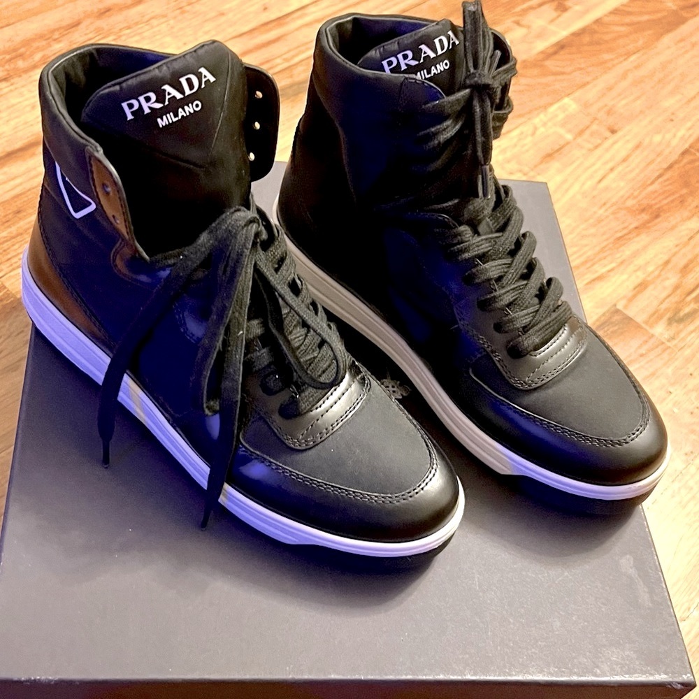PRADA High-Top Sneakers SIZE 36.5